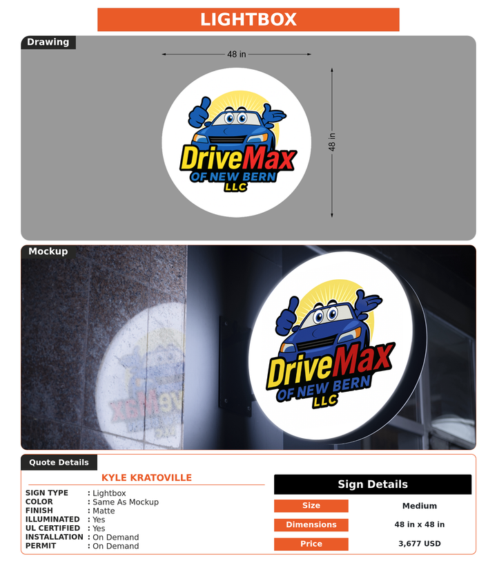CUSTOM MOCKUP SIGN FOR Kyle Kratoville