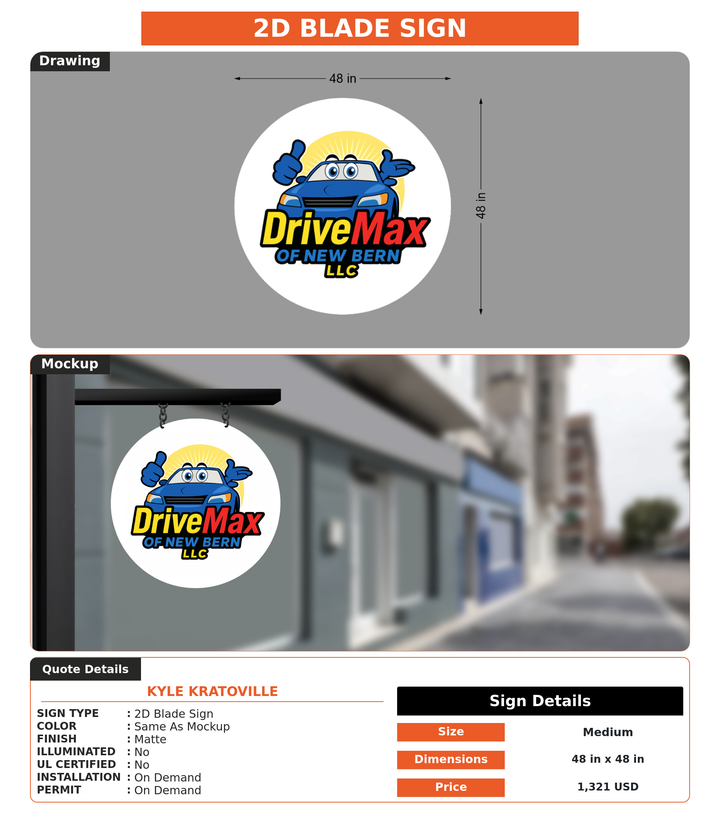 CUSTOM MOCKUP SIGN FOR Kyle Kratoville