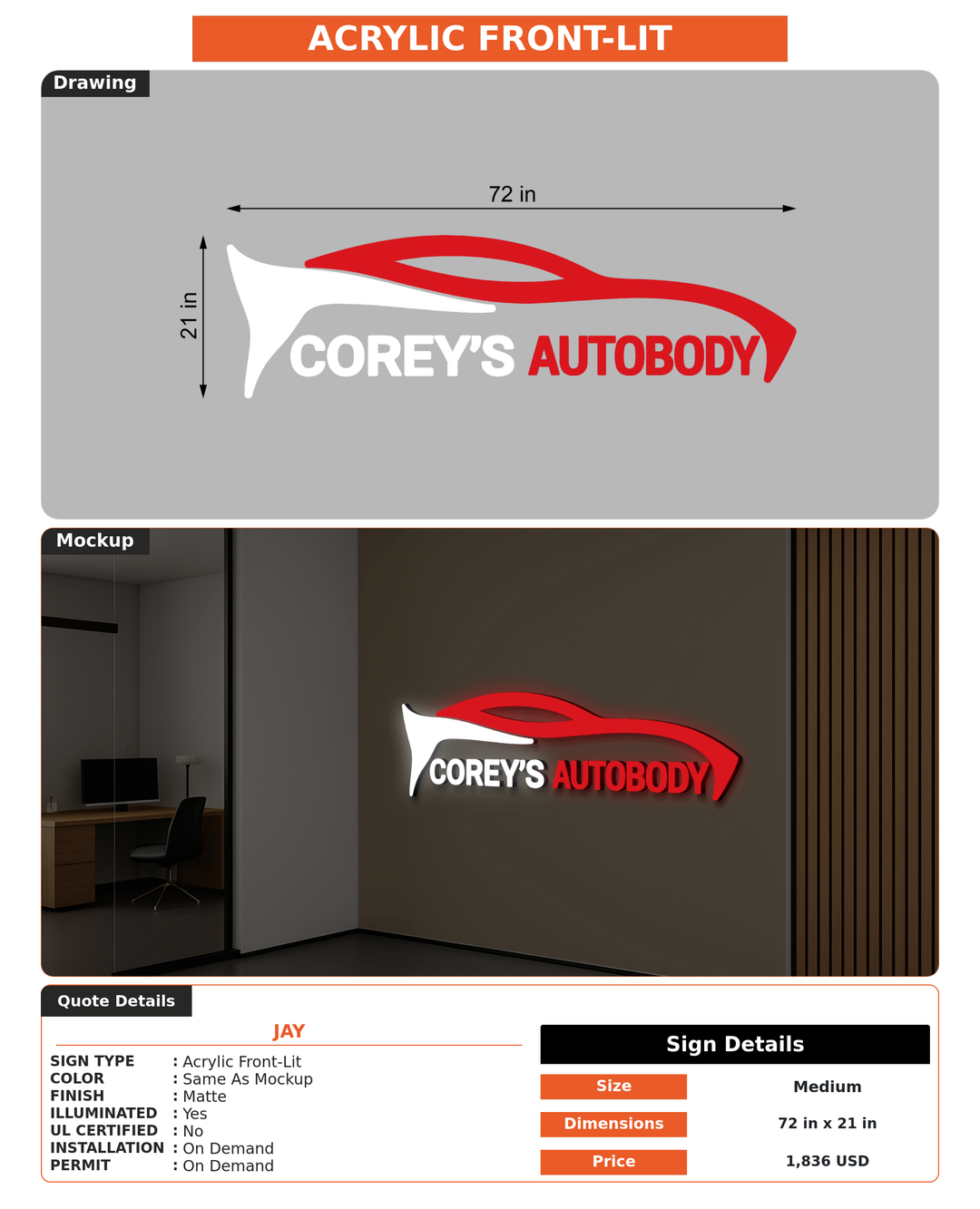 CUSTOM MOCKUP SIGN FOR Jay