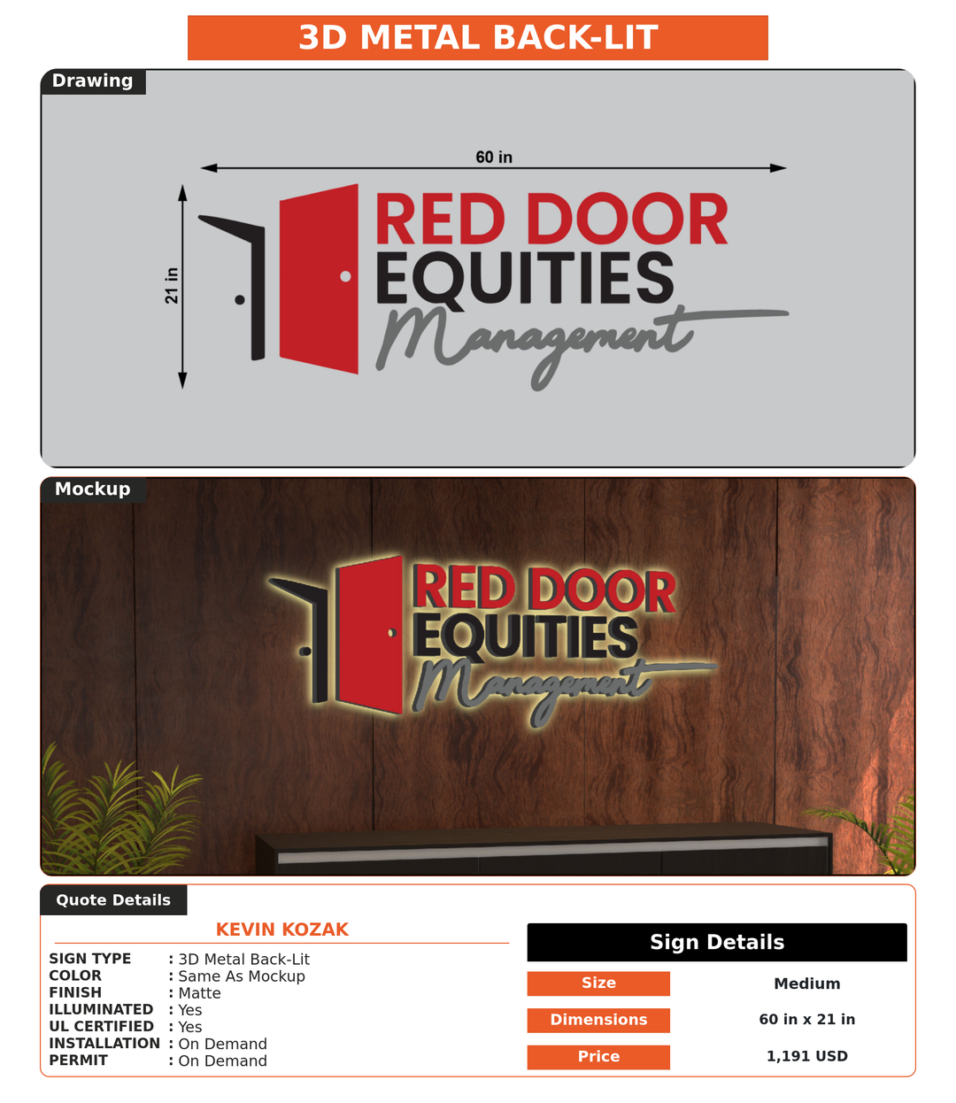 CUSTOM MOCKUP SIGN FOR Kevin Kozak