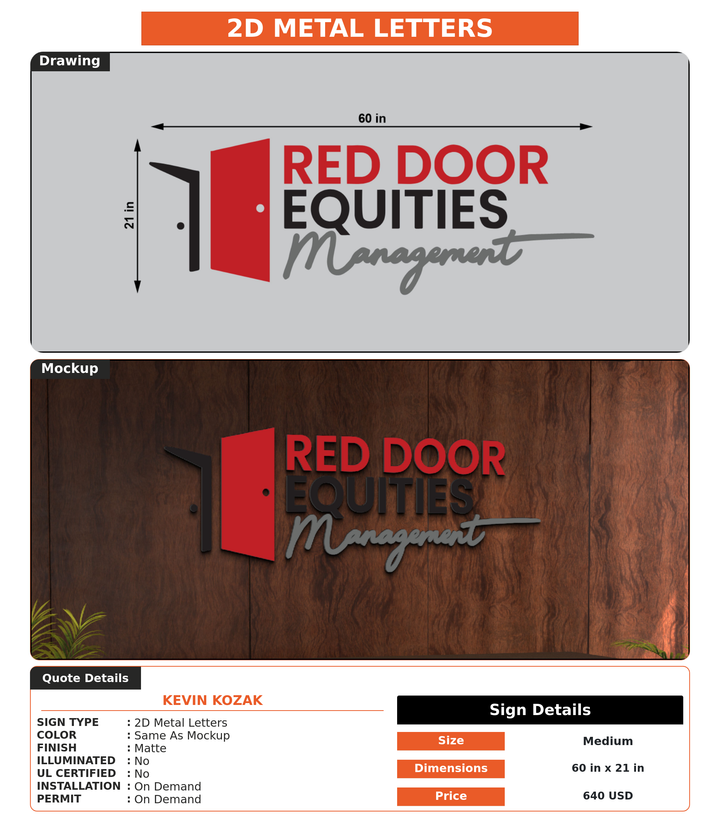 CUSTOM MOCKUP SIGN FOR Kevin Kozak