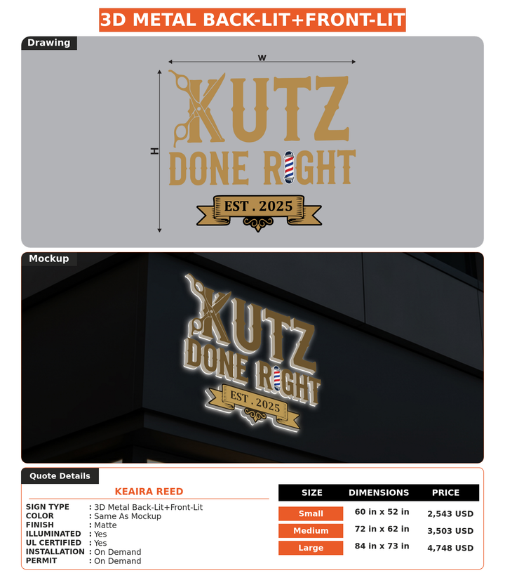 CUSTOM MOCKUP SIGN FOR Keaira Reed