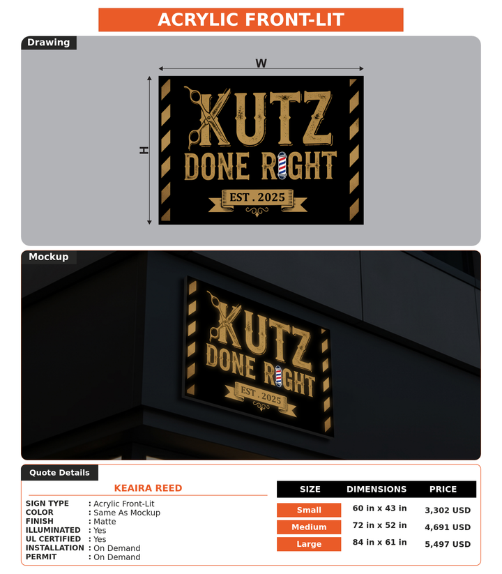 CUSTOM MOCKUP SIGN FOR Keaira Reed