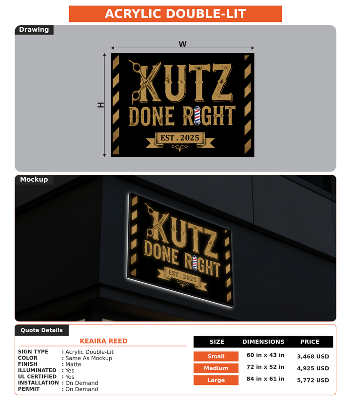 CUSTOM MOCKUP SIGN FOR Keaira Reed