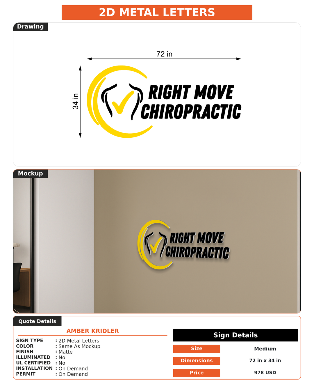CUSTOM MOCKUP SIGN FOR Amber Kridler