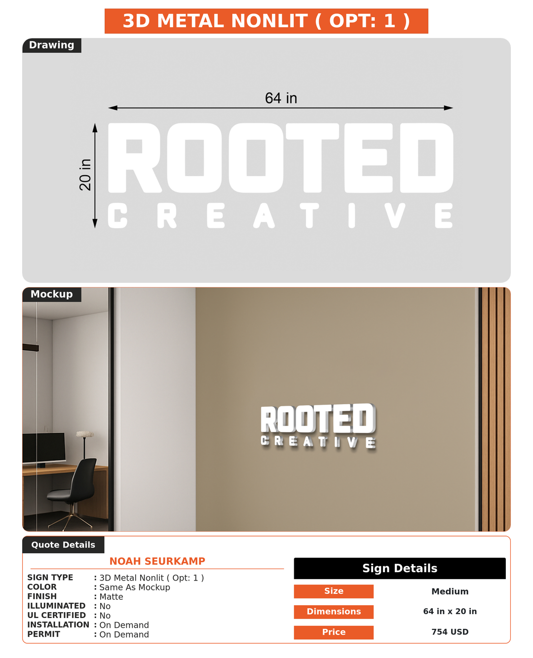 CUSTOM MOCKUP SIGN FOR Noah Seurkamp