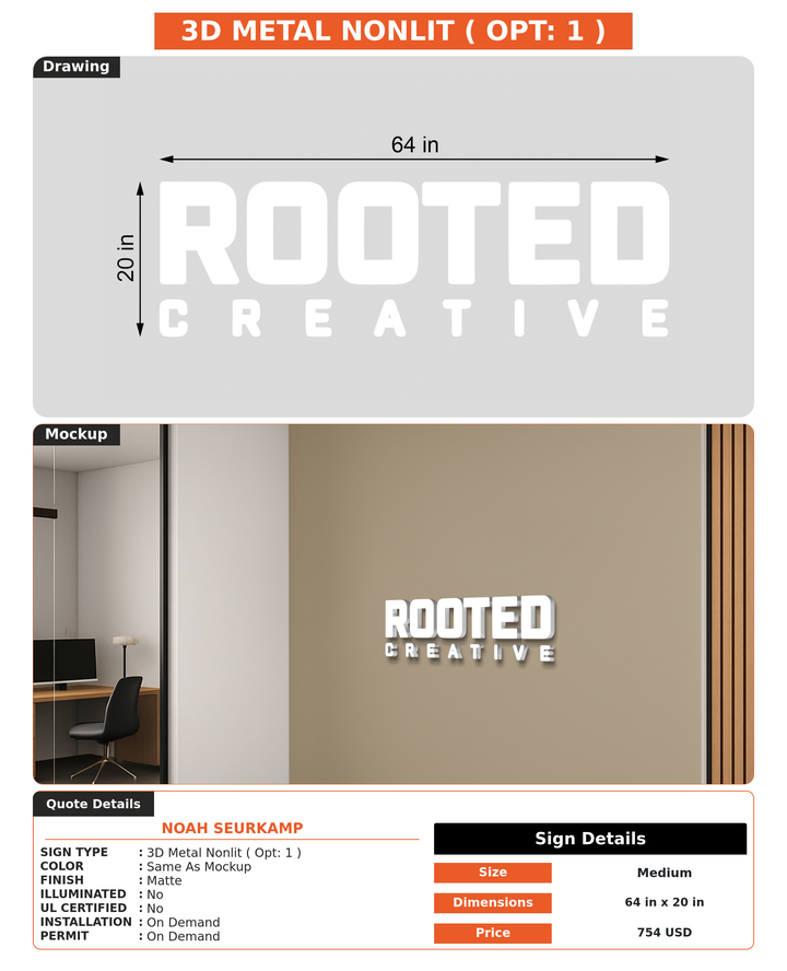 CUSTOM MOCKUP SIGN FOR Noah Seurkamp