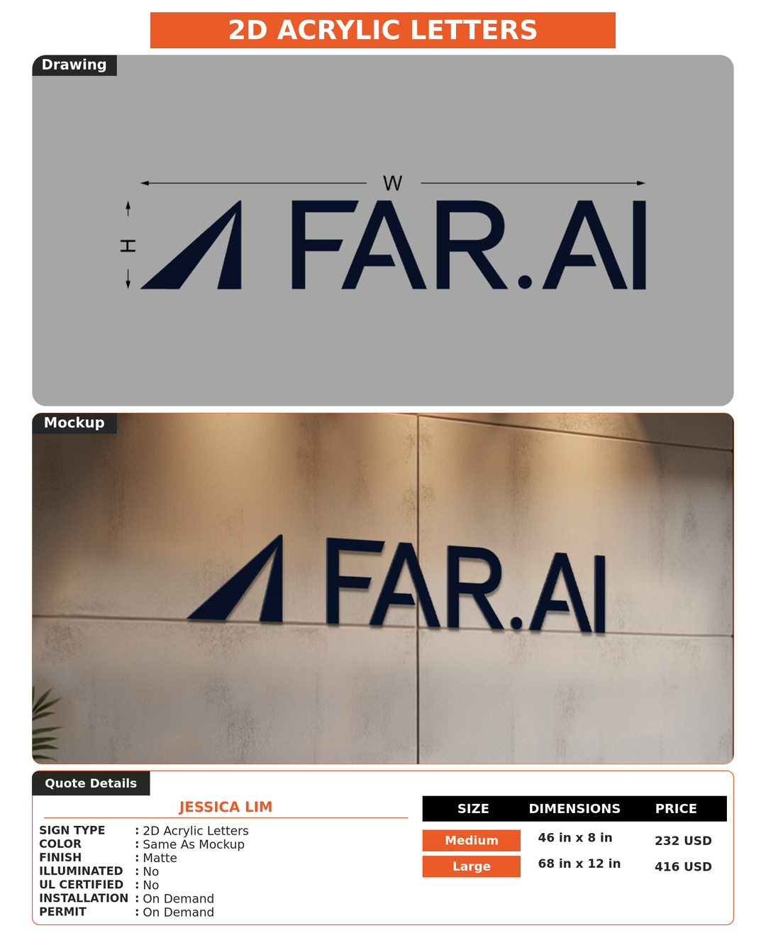 CUSTOM MOCKUP SIGN FOR Jessica Lim