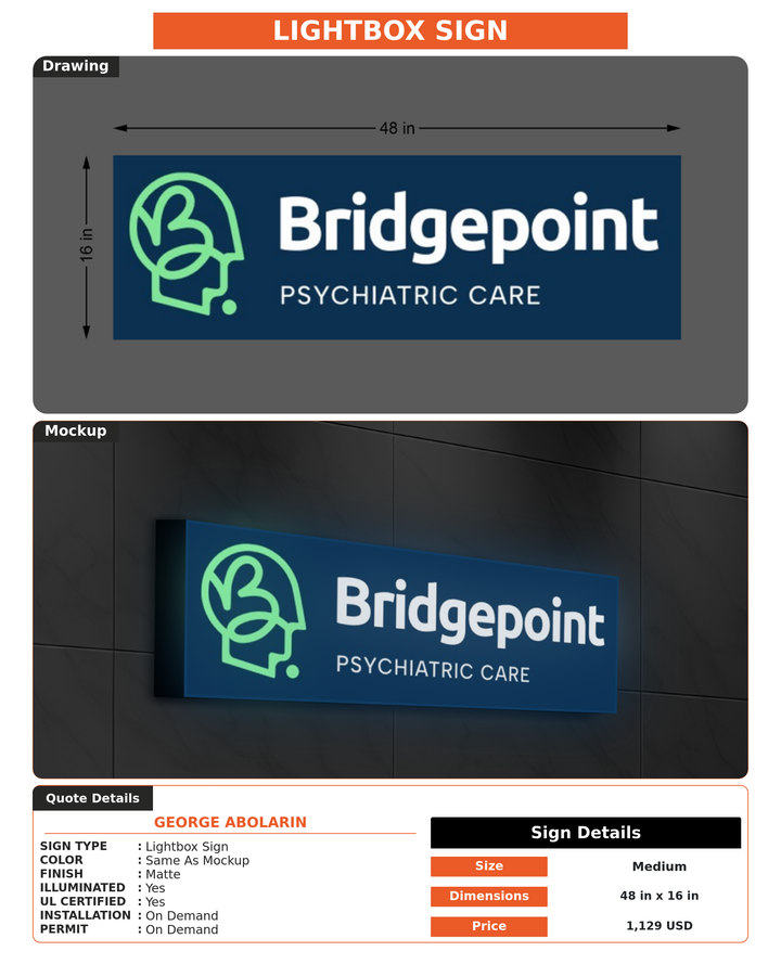 CUSTOM MOCKUP SIGN FOR George Abolarin