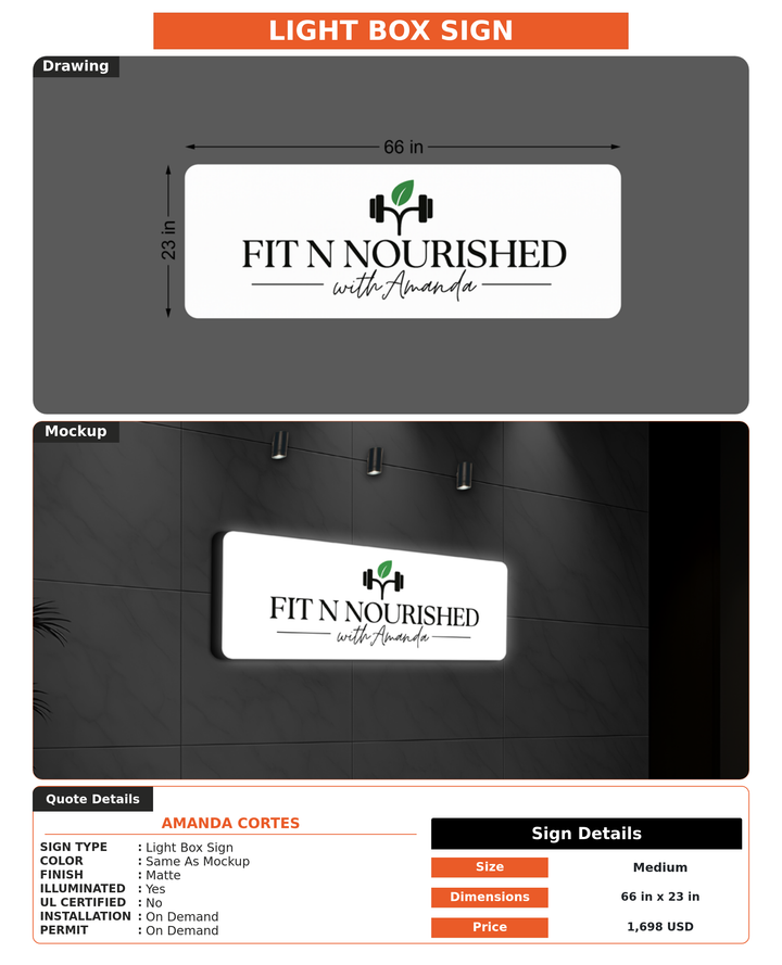 CUSTOM MOCKUP SIGN FOR Amanda Cortes