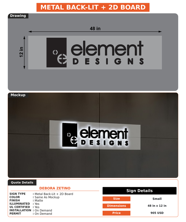 CUSTOM MOCKUP SIGN FOR Debora Zetino