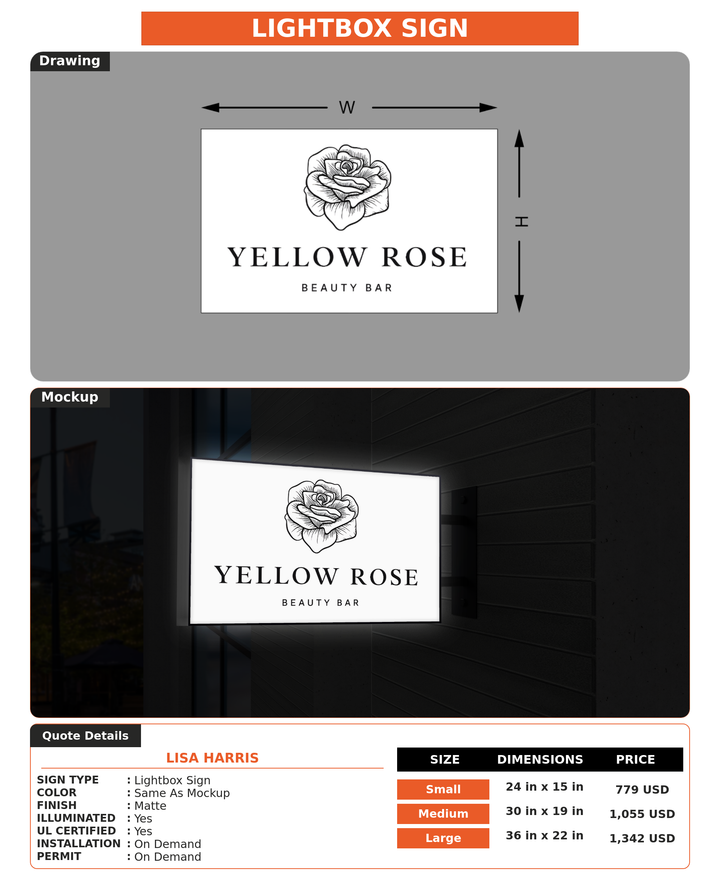 CUSTOM MOCKUP SIGN FOR Lisa Harris