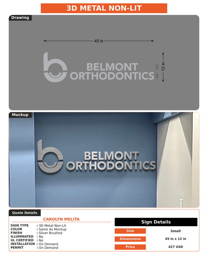 CUSTOM MOCKUP SIGN FOR Carolyn Melita