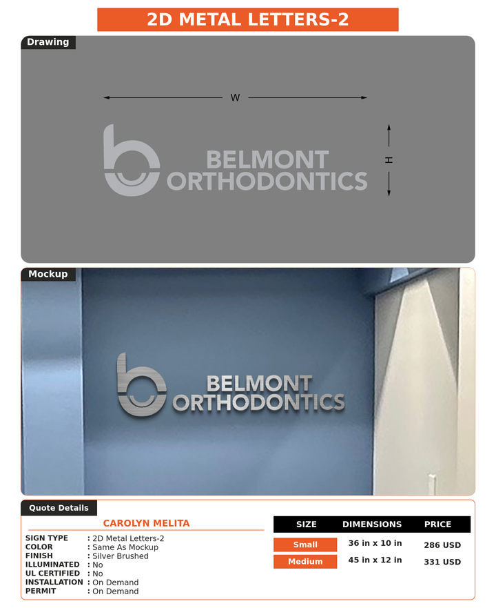 CUSTOM MOCKUP SIGN FOR Carolyn Melita