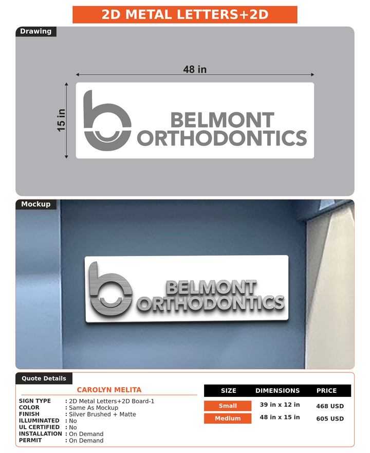 CUSTOM MOCKUP SIGN FOR Carolyn Melita