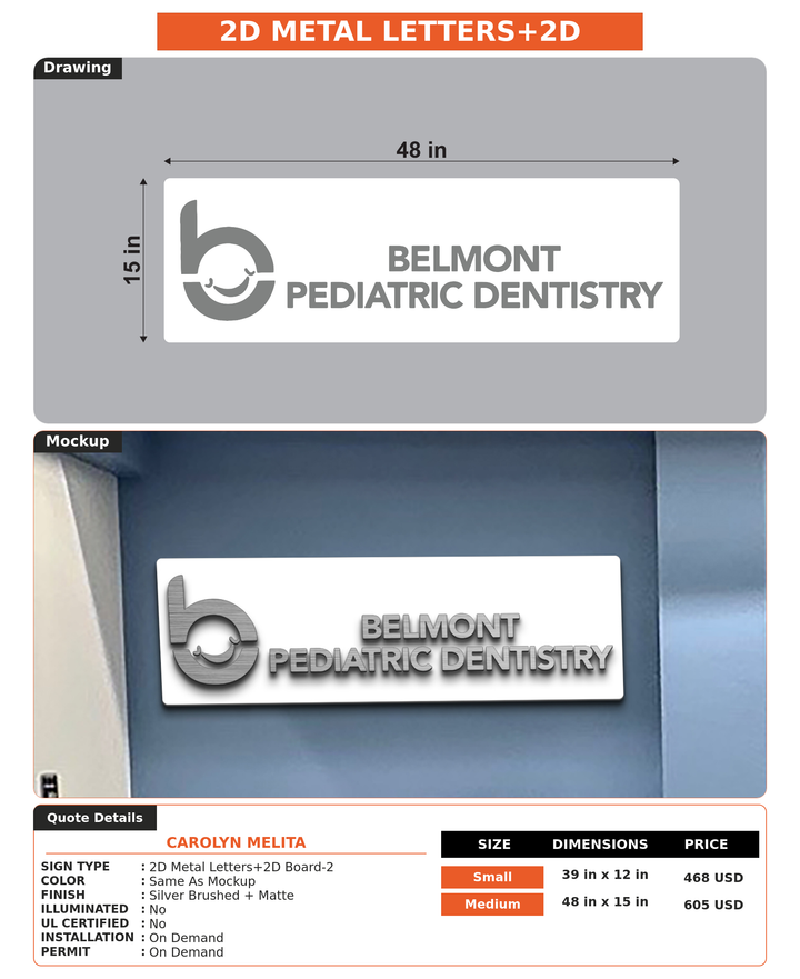CUSTOM MOCKUP SIGN FOR Carolyn Melita