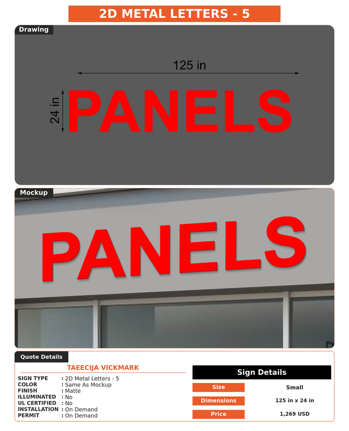 CUSTOM MOCKUP SIGN FOR Taeecija vickmark