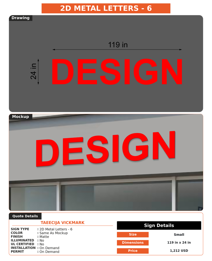 CUSTOM MOCKUP SIGN FOR Taeecija vickmark