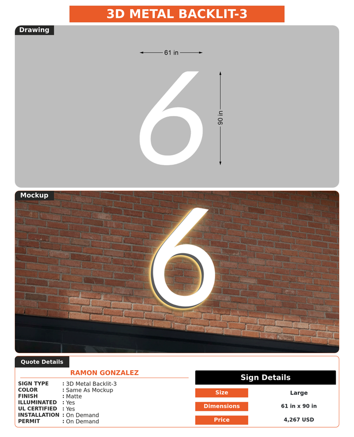 CUSTOM MOCKUP SIGN FOR Ramon Gonzalez