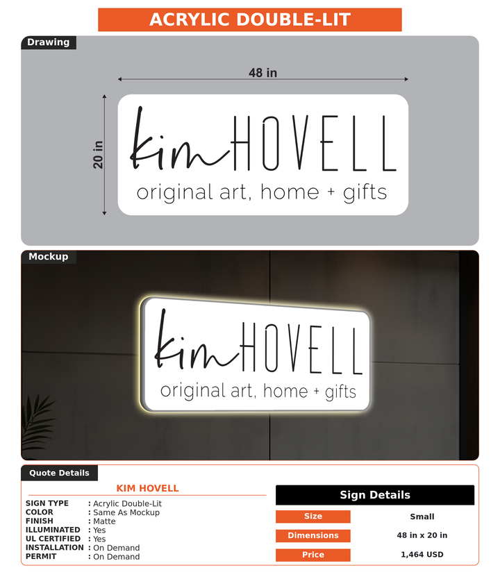 CUSTOM MOCKUP SIGN FOR Kim Hovell