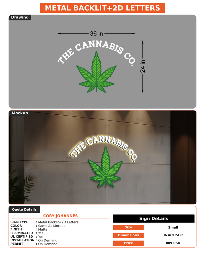 CUSTOM MOCKUP SIGN FOR Cory Johannes