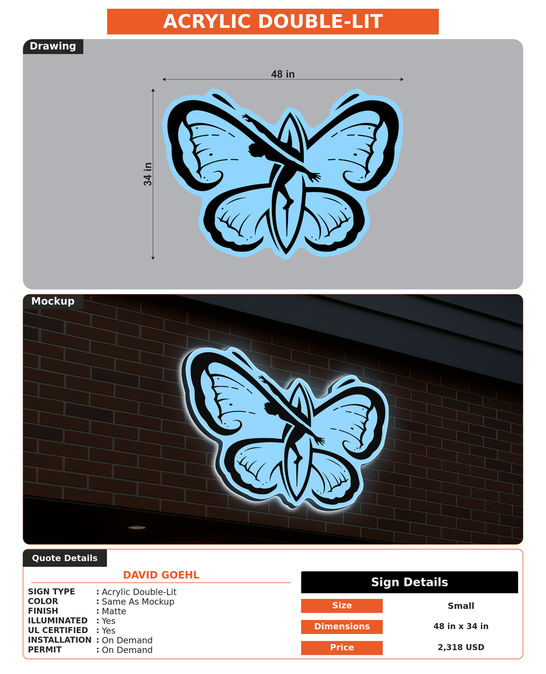 CUSTOM MOCKUP SIGN FOR david goehl