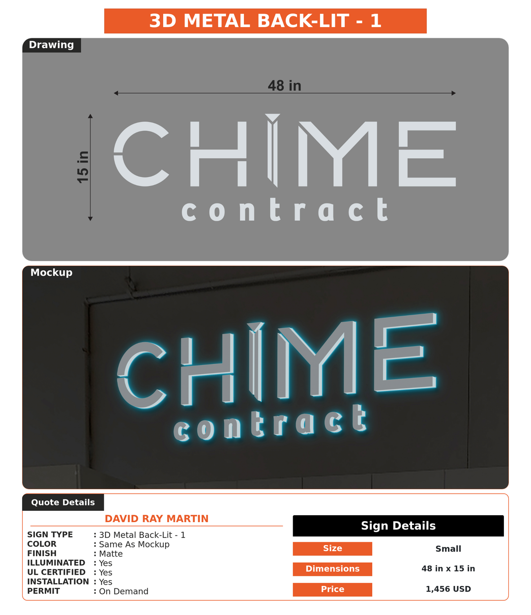 CUSTOM MOCKUP SIGN FOR David Ray Martin