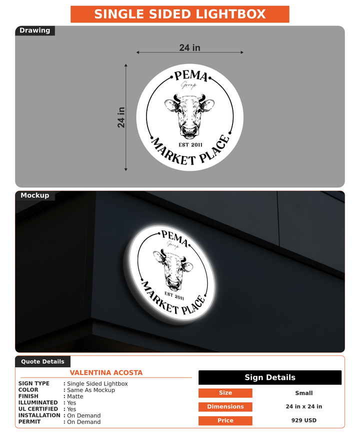 CUSTOM MOCKUP SIGN FOR Valentina Acosta