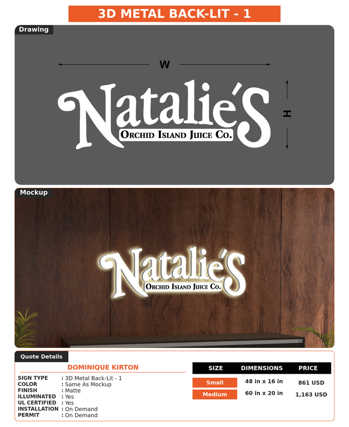 CUSTOM MOCKUP SIGN FOR Dominique Kirton