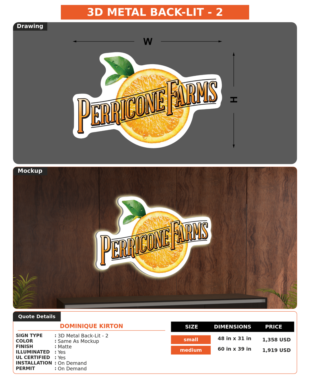 CUSTOM MOCKUP SIGN FOR Dominique Kirton