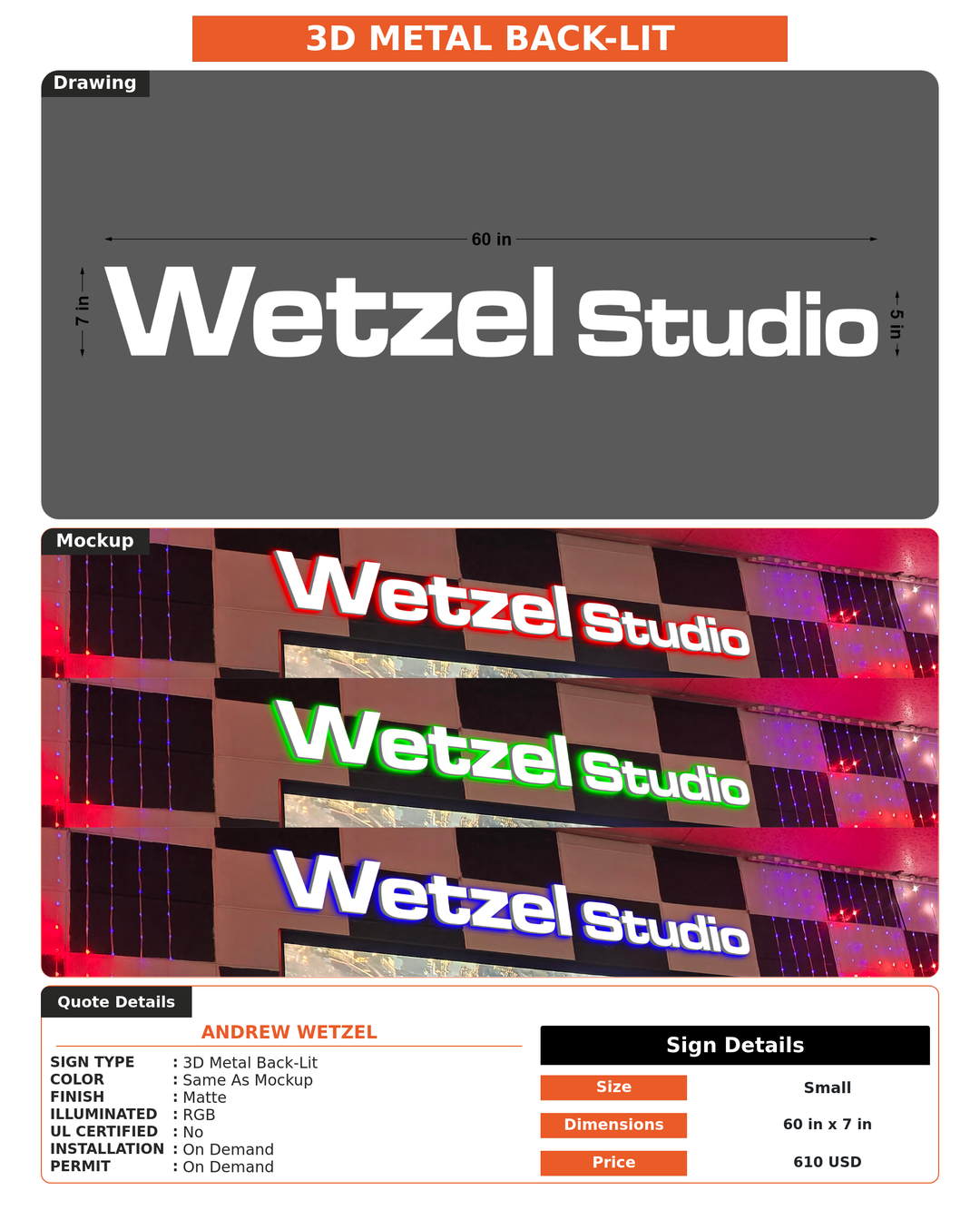 CUSTOM MOCKUP SIGN FOR Andrew Wetzel