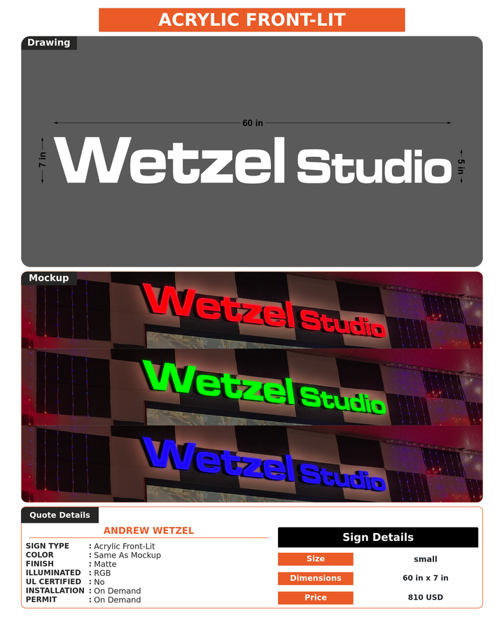 CUSTOM MOCKUP SIGN FOR Andrew Wetzel