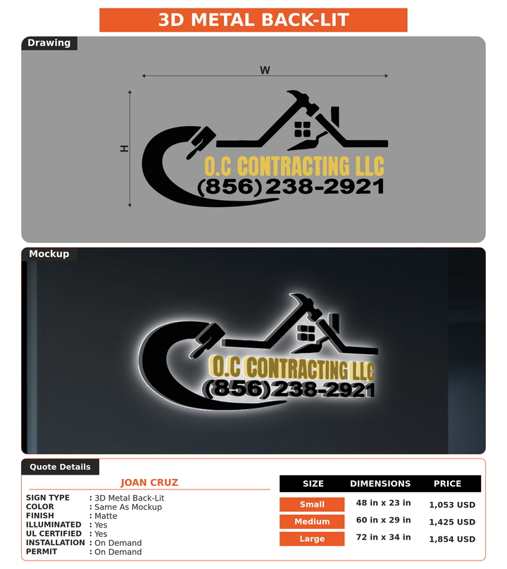 CUSTOM MOCKUP SIGN FOR Joan Cruz