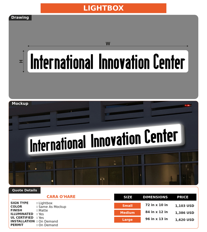 CUSTOM MOCKUP SIGN FOR Cara O&