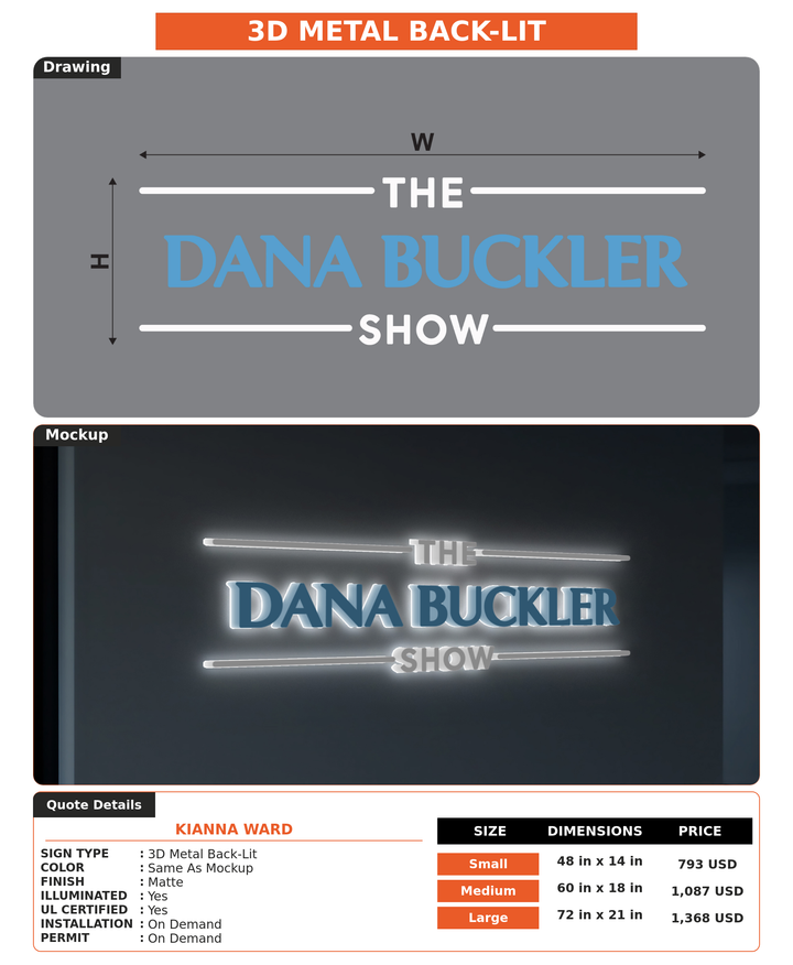 CUSTOM MOCKUP SIGN FOR Kianna Ward