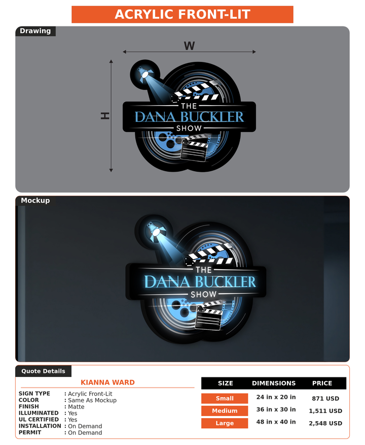 CUSTOM MOCKUP SIGN FOR Kianna Ward