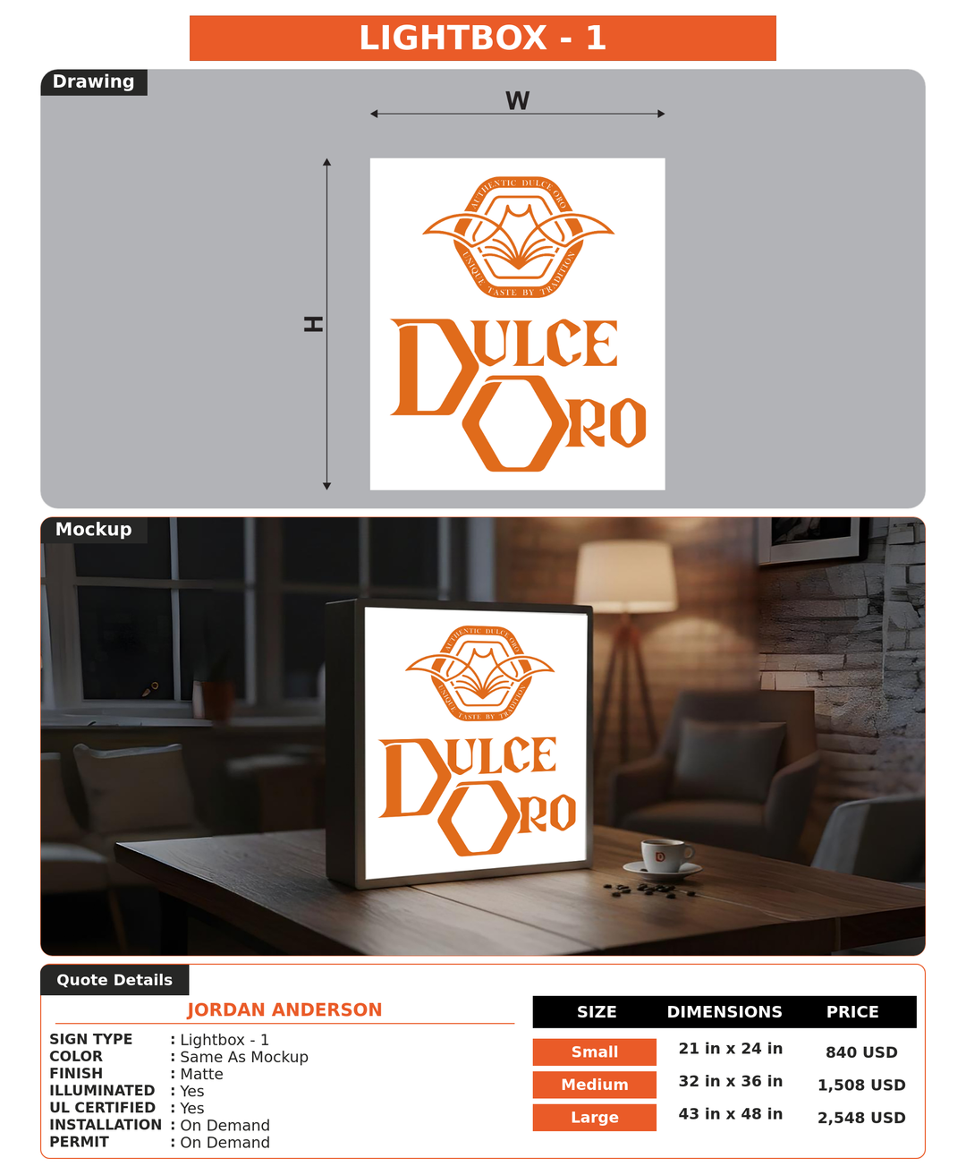 CUSTOM MOCKUP SIGN FOR Jordan Anderson