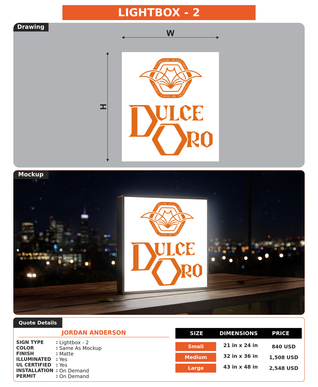 CUSTOM MOCKUP SIGN FOR Jordan Anderson