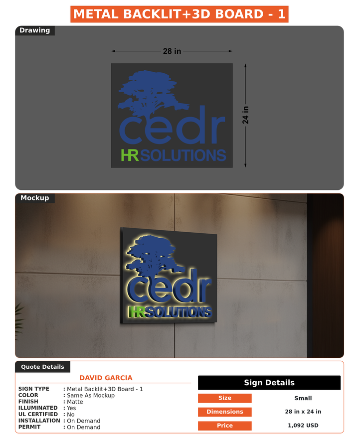 CUSTOM MOCKUP SIGN FOR David Garcia