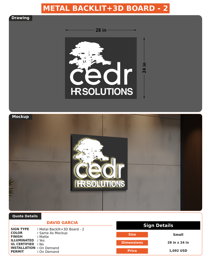 CUSTOM MOCKUP SIGN FOR David Garcia