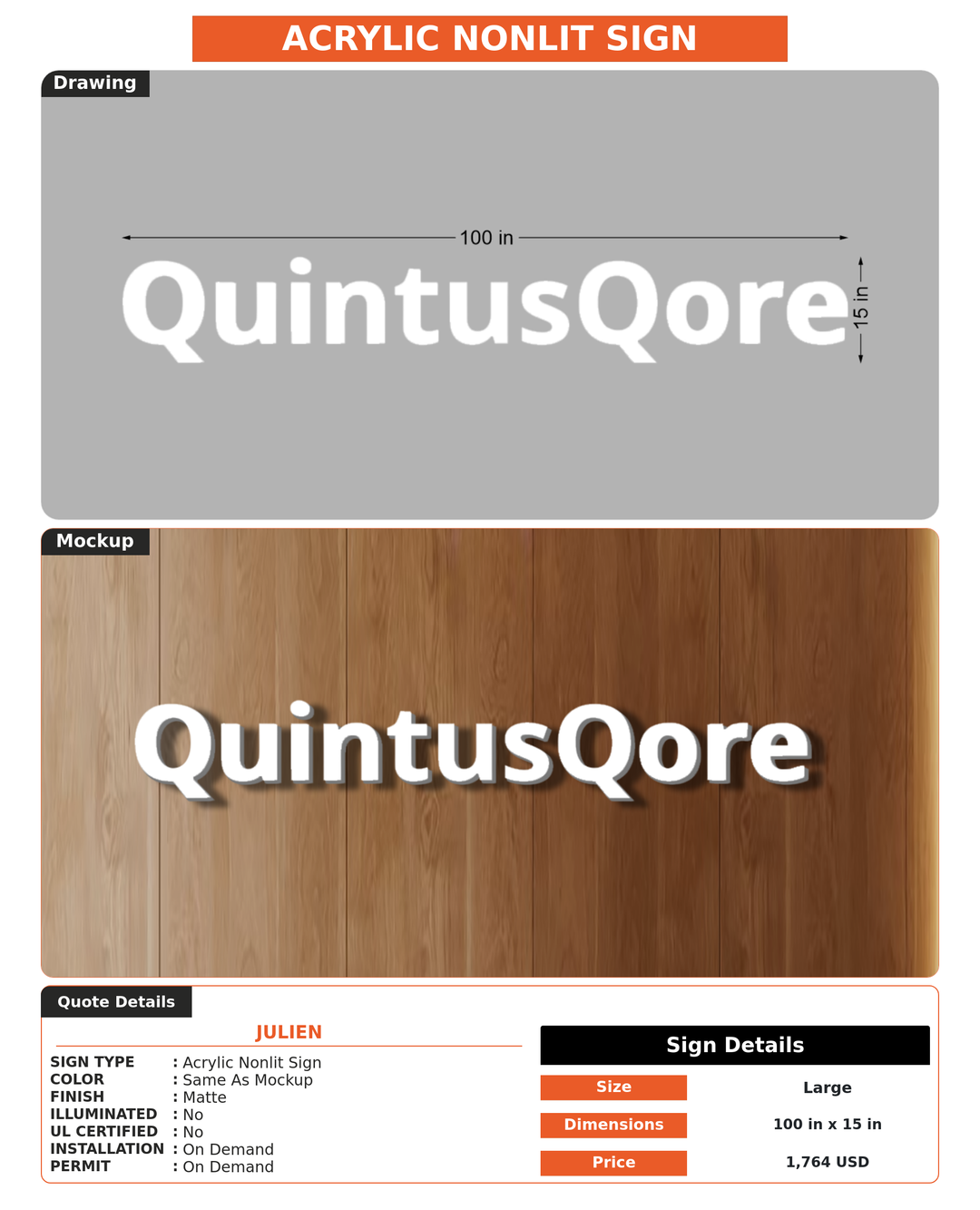 CUSTOM MOCKUP SIGN FOR julien