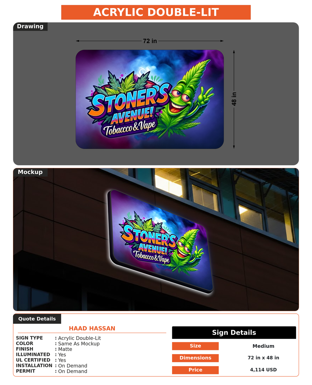 CUSTOM MOCKUP SIGN FOR Haad hassan