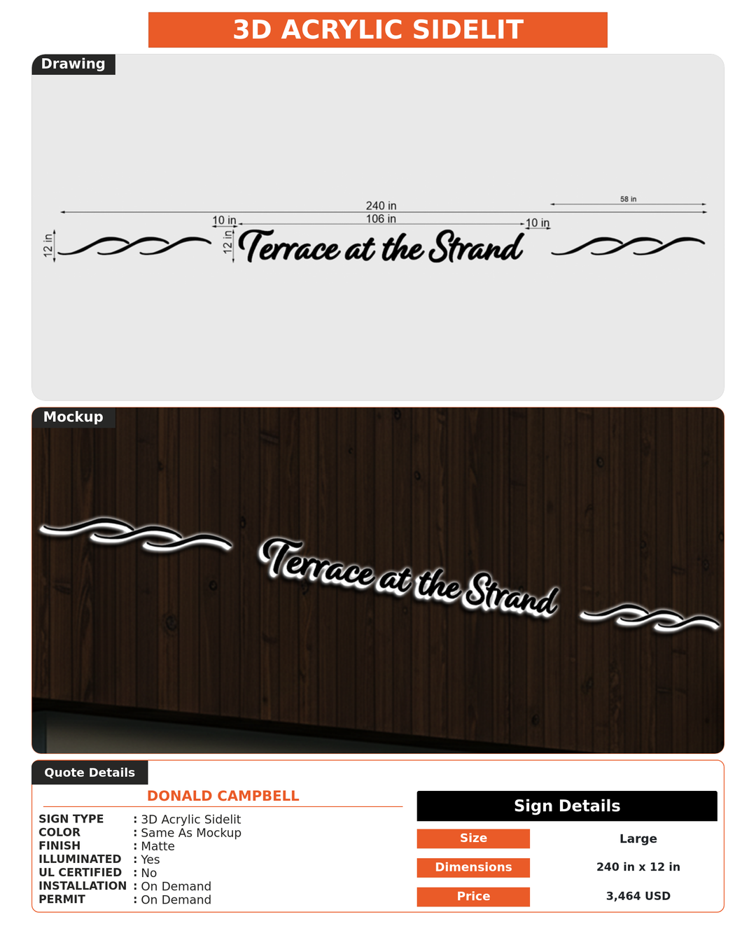 CUSTOM MOCKUP SIGN FOR Donald Campbell