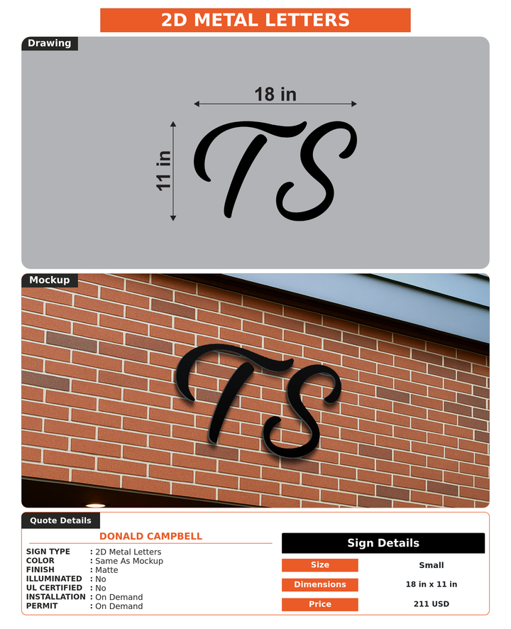 CUSTOM MOCKUP SIGN FOR Donald Campbell