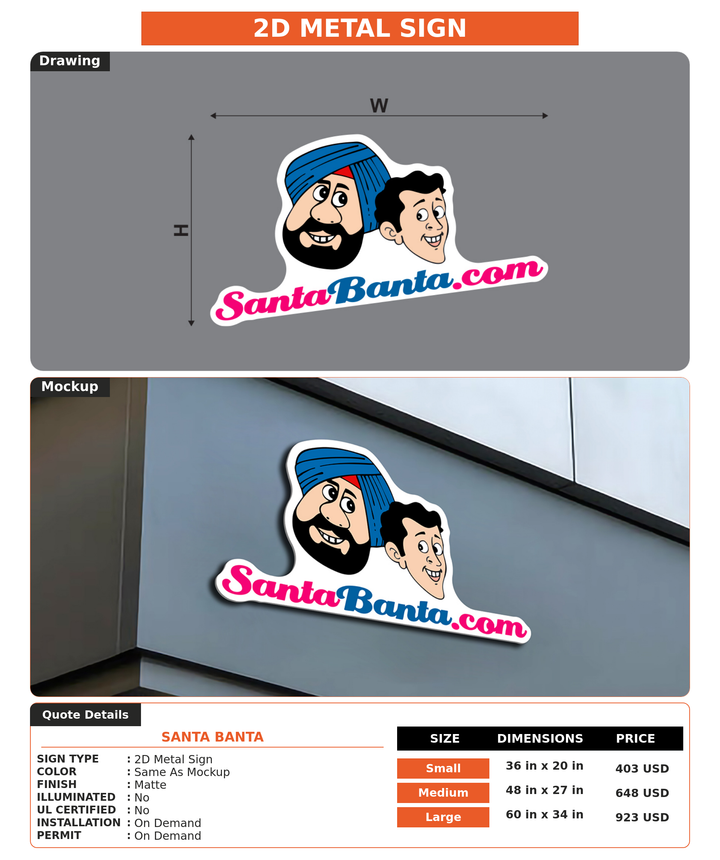 CUSTOM MOCKUP SIGN FOR Santa Banta