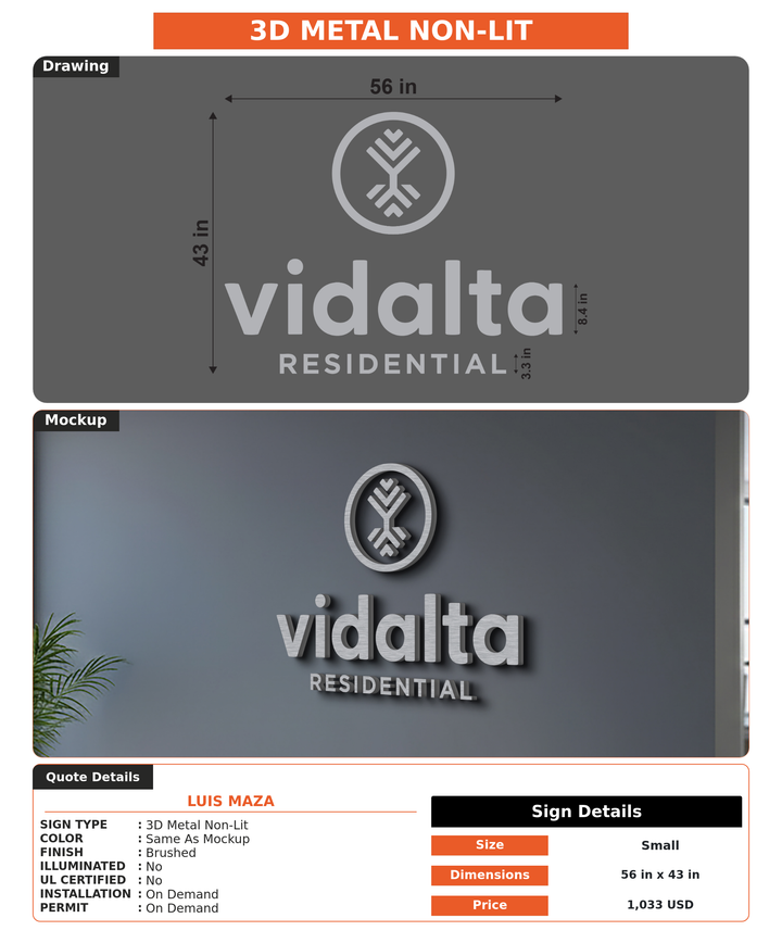 CUSTOM MOCKUP SIGN FOR Luis Maza