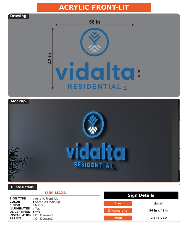 CUSTOM MOCKUP SIGN FOR Luis Maza