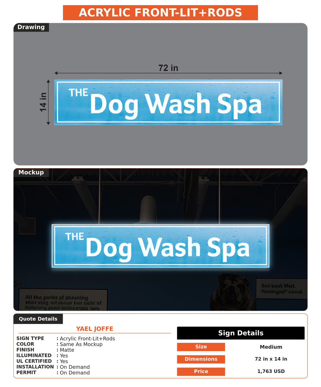 CUSTOM MOCKUP SIGN FOR Yael Joffe