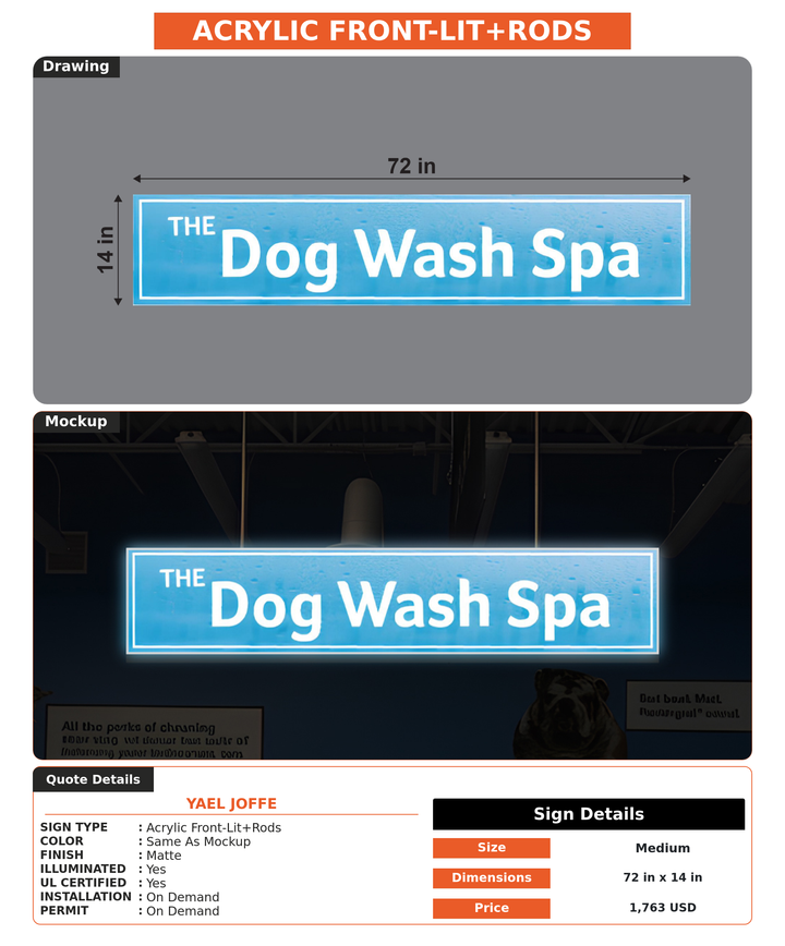CUSTOM MOCKUP SIGN FOR Yael Joffe