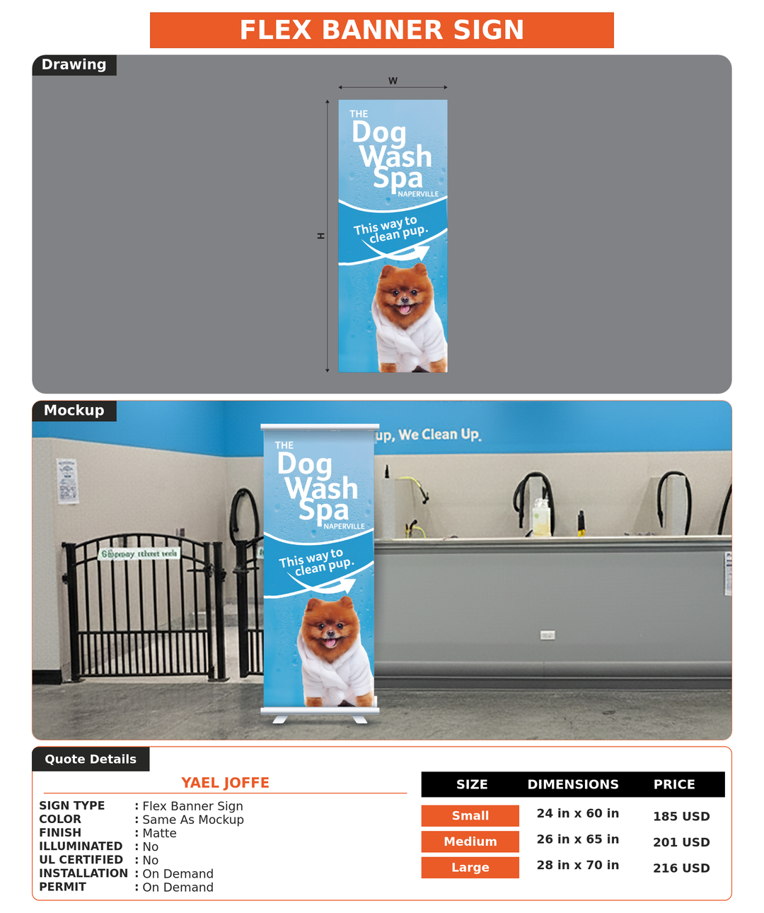 CUSTOM MOCKUP SIGN FOR Yael Joffe